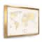 Designart - World Trekker I Crop - Map Canvas in Gold Frame